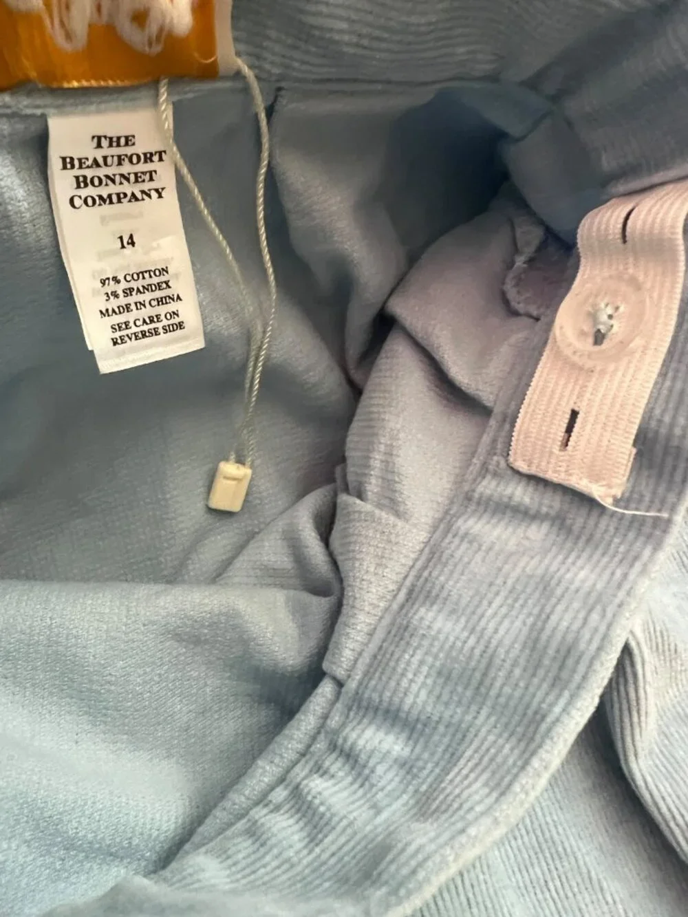 Beaufort Bonnet Company TBBC Parson Pleated Corduroy Skirt Barrington Blue Sz 14